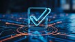 © Navee - Digital verification checkmark symbol for secure technology system