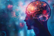© kiattisak - Human Brain Affected by Viral Infection – Neurological Disease Concept