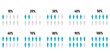 © Teerapat - Set of people infographic icons with percentage from 10 to 100 for statistics data visualization representation. gender data Vector illustration.