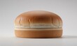 © efa - Close-up of a perfectly toasted burger bun, plain, on a light background