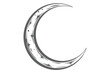 © Shipon - Single black crescent moon shape, a fundamental icon for celestial themes.