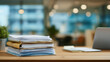 © Maksym - Corporate policy documentation stack on desk, open manuals showing structured sections and bullet lists, professional office atmosphere, regulatory standards and internal procedure