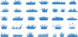 © AIcon Star - blue grass vector silhouettes grid for landscape and design
