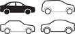 © AIcon Star - car silhouette set of four side profile vehicle icons grid designs art