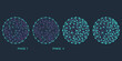 © John Lee - Abstract network evolution four phases of increasing complexity shown visually