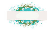 © biplob - Elegant blue banner adorned with delicate white snowdrops and green foliage, featuring a blank white space for text, ideal for invitations and announcements.