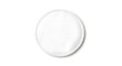 © ujang - A single white circular cotton pad, soft and absorbent, isolated on a clean white background.