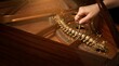 © Grzegorz Sulkowski - Human spine integrated into grand piano mechanism being tuned with key representing physical therapy and harmony