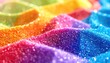 © Berkah - Glittery rainbow sand waves, bright and colorful