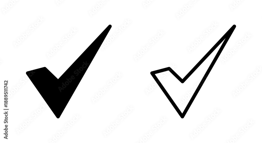 Check mark icon symbol for apps and websites. Tick mark sign and symbol ...