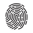 © Mst - a black fingerprint icon on a white background