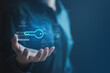 © Garun Studios - Passkey and passwordless authentication concept with secure login and identity verification. Modern cybersecurity technology using cryptographic credentials for safe access.