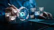 © Deemerwha studio - Businessman developing digital automation system and AI workflow optimization, Concept of process management, operational efficiency, business technology, and digital transformation strategy