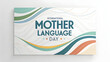 © Muhammad - Vibrant International Mother Language Day poster with colorful wavy lines