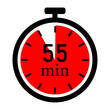 © MDNURUL - Fifty-five-minute timer icon