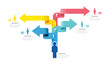 © Feelplus Creator - Infographic template for organization chart with business 4 avatar icons. vector infographic.