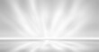 © ooddysmile - white and gray studio room background, light grey floor backdrop with spotlight.