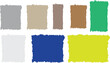 © Md Abdul Halim - A collection of eight colorful paint swatches in various hues on a white background