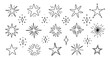 © iconic Anis - Hand-Drawn Star Collection with Sparkles and Outlines, Ideal for Festive Designs