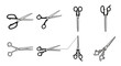 © icon_Lila - Assorted scissors vector illustration showcasing diverse designs and cutting tool styles with