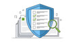 © Q-collection - security shield checklist protection safety privacy secure document verification validation audit compliance risk management cyber safeguard defense data information review