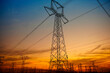 © pdm - Pylon, high-voltage tower sky background.