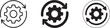 © IconNest - Sync process flat icon set for data update, refresh, transfer and system connection.