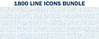 © alexdndz - Mega set of vector thin line icons. Editable stroke. Contains such icon collection as social media, business, teamwork, commerce, security, office workspace, customer service. Linear pictogram pack.