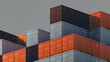 © ADDICTIVE STOCK - Stacked industrial containers for goods transport and storage