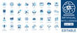 © Iconify - Artificial Intelligence and Machine Learning solid icon set. Includes symbols for Gen AI, AI Brain, Automation, and Neural Network. Solid vector icons for future technology and data.