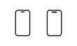© Abdul - Simple smartphone icon with blank screen. Mobile phone and cellphone symbol