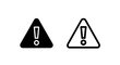 © MdDelowar - Danger warning sign solid and outline vector icons for critical alerts and safety messages