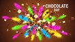 © Art & Stock - Colorful chocolate explosion on chocolate day