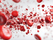 © Alifa Gallery - Realistic Detailed Red Blood Cell Flowing Stream Medical Illustration