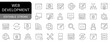 © OpenDesigner - Web development and web design simple line icons set. vector