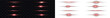 © Slava - Red glowing horizontal line with soft blur effect for neon highlights. Neon red glowing horizontal line. Thin light lines and streak beams for overlays, UI highlights, speed effects and sci-fi design.