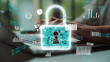 © InfiniteFlow - This image illustrates a digital security theme with a padlock graphic over a laptop, representing online safety measures and cyber security awareness in today tech-driven world. Xenic