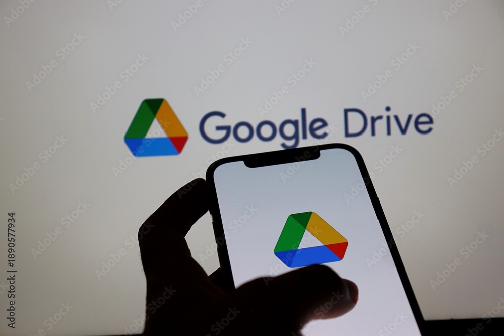 Salvador, Brazil - January 26, 2026: Google Drive logo displayed on a ...