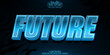 © LetsSmile - Future editable text effect, customizable tech and ai 3d font style