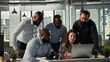 © DC Studio - Diverse professionals collaborating on business planning and analytics, reviewing visual data and projections to support strategy and progress within multinational company.
