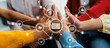 © InfiniteFlow - A creative display of hands coming together to connect with various digital marketing and advertising elements, symbolizing teamwork and strategy in modern business environments. Amity
