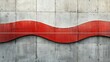 © Fatoniyah - Abstract Art in Concrete: A captivating juxtaposition of raw concrete and vibrant red, forming an abstract design that commands attention and ignites the imagination.
