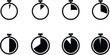 © MDTUHIN - Stopwatch timing icon set vector illustration, clock alarm pictogram, countdown timer icons