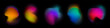 © Ron Dale - Color gradient circle backgrounds, abstract neon light of color blend shapes, vector bright gradation for logo template. Soft color gradient blend mesh blur of smooth vibrant multicolor, glow circles