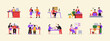 © roundsquid - Set of 10 internship illustrations. Flat vector concepts.