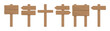 © Mmani - set of wooden signs and directional arrows empty