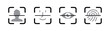 © Taniya - Biometric identification icons featuring face recognition fingerprint scan eye tracking and silhouette recognition for security and access control system concepts