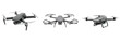 © Jamil - Modern professional drones set with 4k camera and propellers isolated on white background
