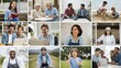 © khan - Collage of diverse people in various everyday activities