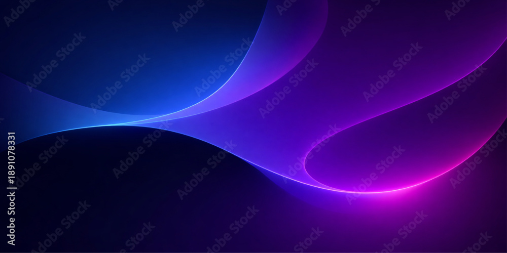 Flowing abstract blue and purple wave background featuring glowing ...
